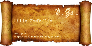 Mille Zsófia névjegykártya