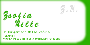 zsofia mille business card