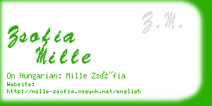 zsofia mille business card